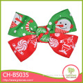 Hot selling red ribbon hair bow decorative christmas wreath